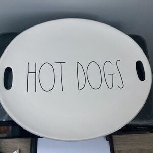 Rae Dunn hot dogs platter